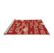 Sideview of Machine Washable Transitional Red Rug, wshpat2972org