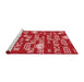 Sideview of Machine Washable Transitional Light Coral Pink Rug, wshpat2972rd