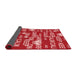 Thickness of Patterned Light Coral Pink Rug, pat2972rd