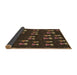 Thickness of Patterned Sienna Brown Rug, pat2973brn