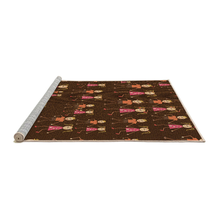 Sideview of Machine Washable Transitional Red Rug, wshpat2973org