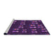 Sideview of Machine Washable Transitional Dark Orchid Purple Rug, wshpat2973pur