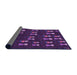 Thickness of Patterned Dark Orchid Purple Rug, pat2973pur