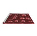 Sideview of Machine Washable Transitional Red Rug, wshpat2973rd