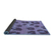 Thickness of Patterned Deep Periwinkle Purple Rug, pat2974blu