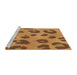 Sideview of Machine Washable Transitional Mahogany Brown Rug, wshpat2974brn