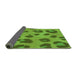 Thickness of Patterned Bright Green Rug, pat2974grn