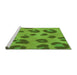 Sideview of Machine Washable Transitional Bright Green Rug, wshpat2974grn