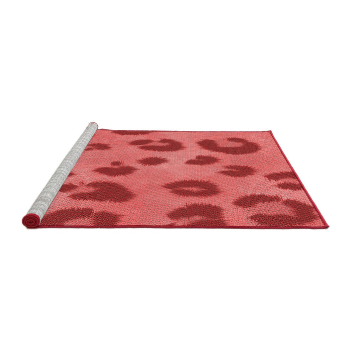 Sideview of Machine Washable Transitional Red Rug, wshpat2974rd