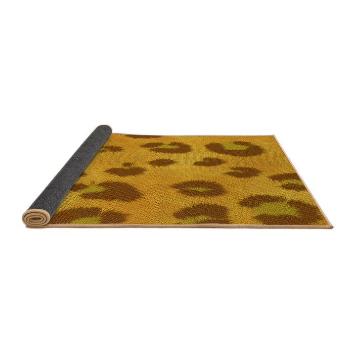 Thickness of Patterned Mahogany Brown Rug, pat2974yw