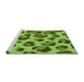 Sideview of Machine Washable Transitional Bright Green Rug, wshpat2975grn