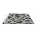 Sideview of Machine Washable Transitional Silver Gray Rug, wshpat2975gry