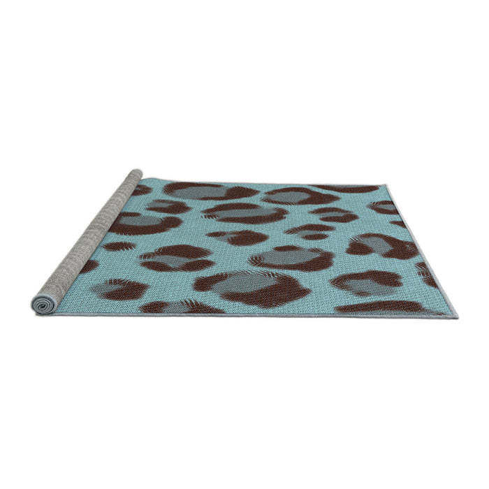 Sideview of Machine Washable Transitional Purple Rug, wshpat2975lblu