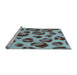 Sideview of Machine Washable Transitional Purple Rug, wshpat2975lblu