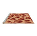 Sideview of Machine Washable Transitional Orange Rug, wshpat2975org