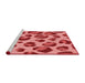 Sideview of Machine Washable Transitional Red Rug, wshpat2975rd