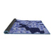 Thickness of Patterned Jeans Blue Rug, pat2976blu