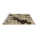 Sideview of Machine Washable Transitional Chocolate Brown Rug, wshpat2976brn