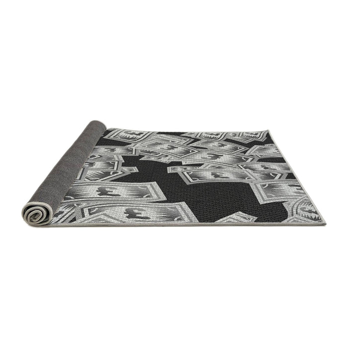 Thickness of Patterned Silver Gray Rug, pat2976gry