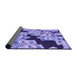 Thickness of Patterned Mauve Purple Rug, pat2976pur