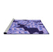 Sideview of Machine Washable Transitional Mauve Purple Rug, wshpat2976pur