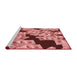 Sideview of Machine Washable Transitional Pastel Pink Rug, wshpat2976rd