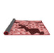 Thickness of Patterned Pastel Pink Rug, pat2976rd