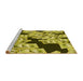 Sideview of Machine Washable Transitional Bold Yellow Rug, wshpat2976yw