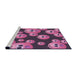 Sideview of Machine Washable Transitional Dark Raspberry Purple Rug, wshpat2979pur