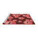 Sideview of Machine Washable Transitional Red Rug, wshpat2979rd