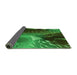 Sideview of Patterned Dark Forest Green Rug, pat298grn