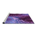 Sideview of Machine Washable Transitional Purple Rug, wshpat298pur