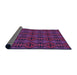 Thickness of Patterned Magenta Pink Rug, pat2980pur
