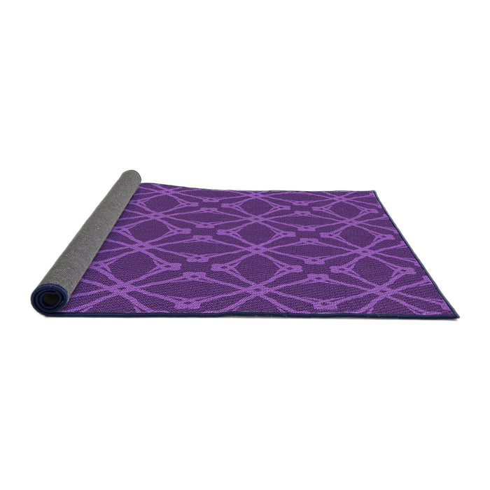 Thickness of Patterned Bright Purple Rug, pat2981pur