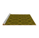 Sideview of Machine Washable Transitional Dark Golden Brown Rug, wshpat2981yw