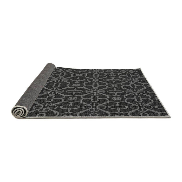 Thickness of Patterned Midnight Gray Rug, pat2982gry