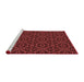 Sideview of Machine Washable Transitional Maroon Red Rug, wshpat2982rd