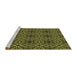 Sideview of Machine Washable Transitional Chocolate Brown Rug, wshpat2983brn