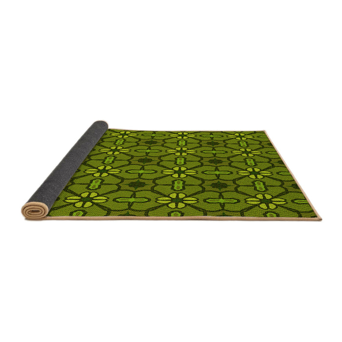 Thickness of Patterned Pistachio Green Rug, pat2983yw