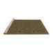 Sideview of Machine Washable Transitional Sepia Brown Rug, wshpat2986brn