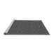 Sideview of Machine Washable Transitional Silver Gray Rug, wshpat2986gry