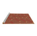 Sideview of Machine Washable Transitional Orange Rug, wshpat2987brn