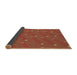 Thickness of Patterned Orange Rug, pat2987brn