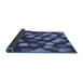 Thickness of Patterned Blue Rug, pat2988blu