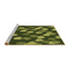 Sideview of Machine Washable Transitional Pistachio Green Rug, wshpat2988brn