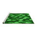 Sideview of Machine Washable Transitional Dark Green Rug, wshpat2988grn