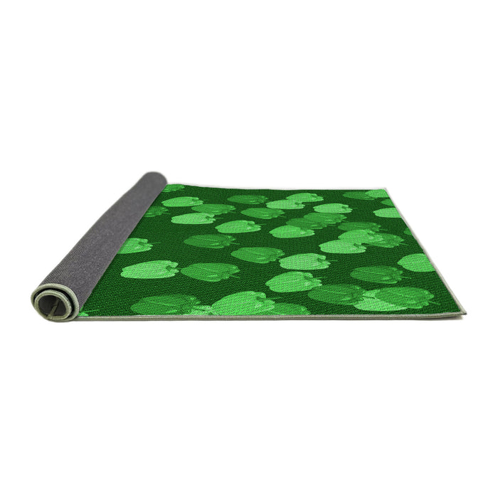 Thickness of Patterned DarkGreen Rug, pat2988grn