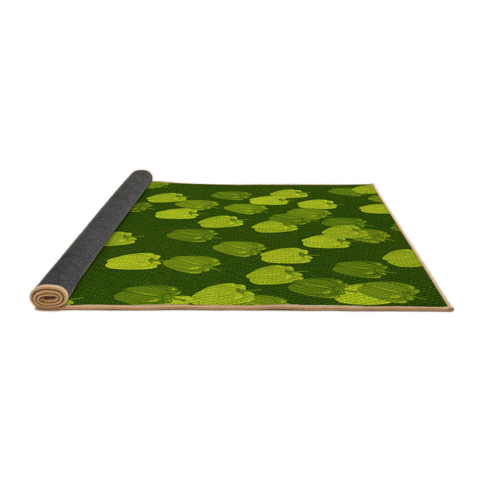 Thickness of Patterned Pistachio Green Rug, pat2988yw
