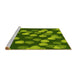 Sideview of Machine Washable Transitional Pistachio Green Rug, wshpat2988yw