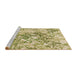 Sideview of Machine Washable Transitional Brown Gold Rug, wshpat2989brn